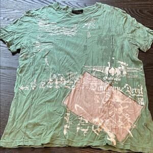 Salvage Light Green Graphic T Shirt